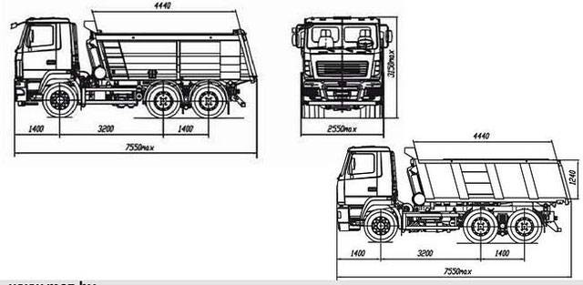 Технические характеристики и устройство грузового самосвала маз-555102