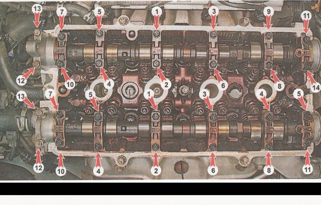 Схема затяжки гбц ваз 2110 16 клапанов