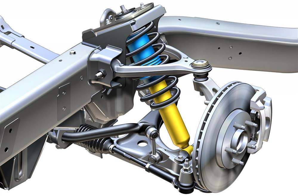 Схема многорычажной подвески автомобиля