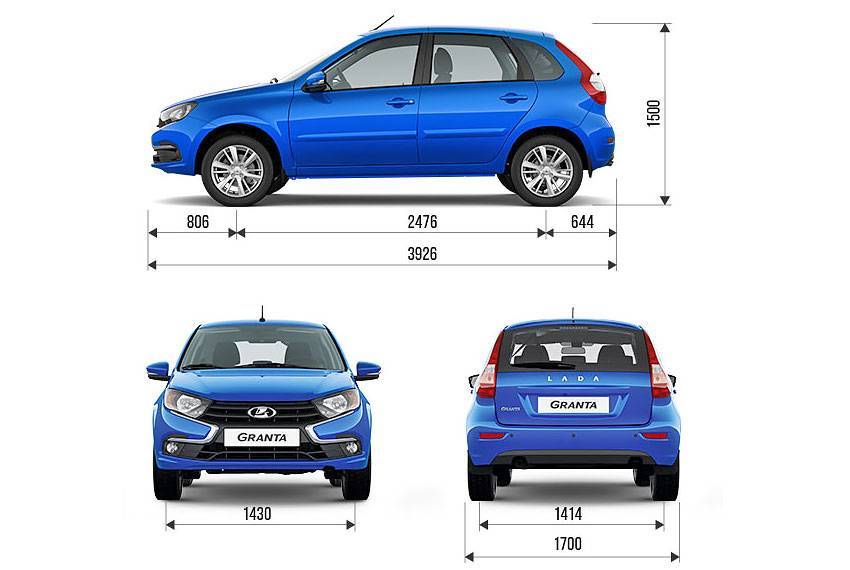 Лада гранта размеры чертеж