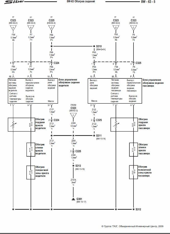 Электрическая схема волга сайбер