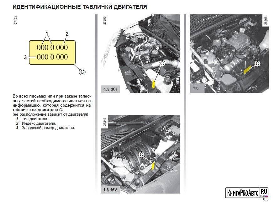 номер двигателя рено меган