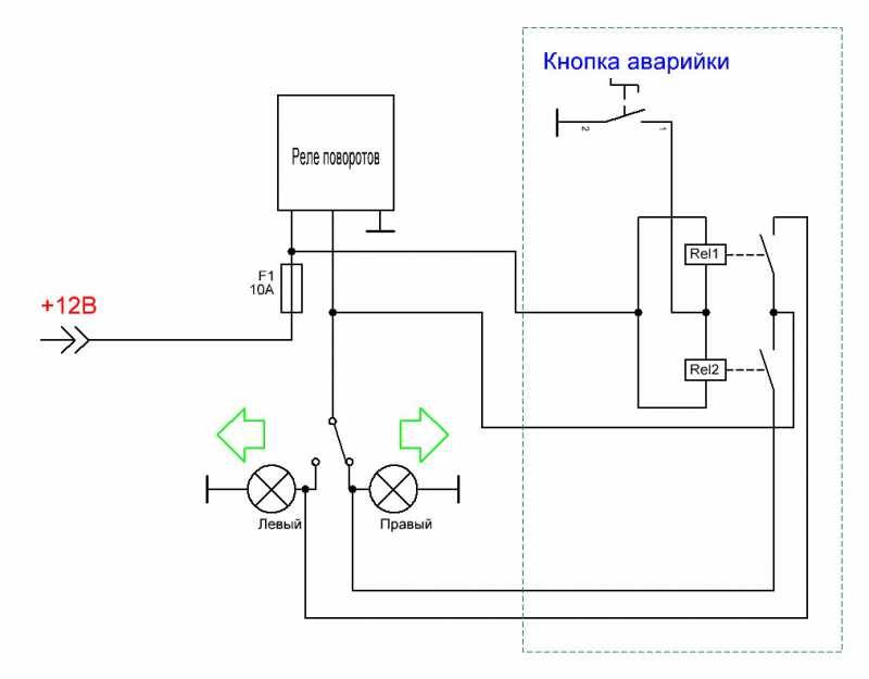 Схема подключения реле поворота газель