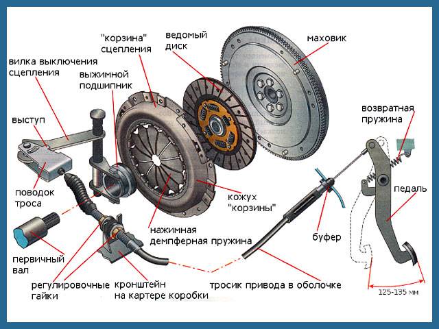 Сцепление автомобиля. принцип работы сцепления автомобиля - схема :: syl.ru