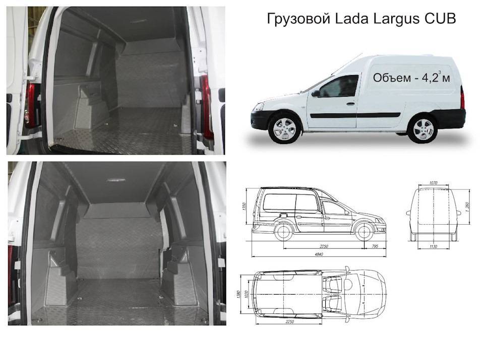 Лада ларгус фургон: объём грузового отсека, технические характеристики, размеры кузова
