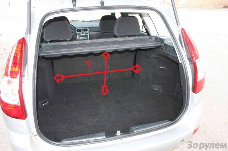 Размеры багажника приора седан в сантиметрах