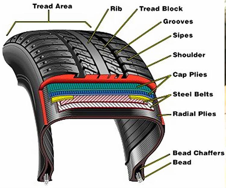 Диагональные и радиальные шины – различия, какие шины лучше