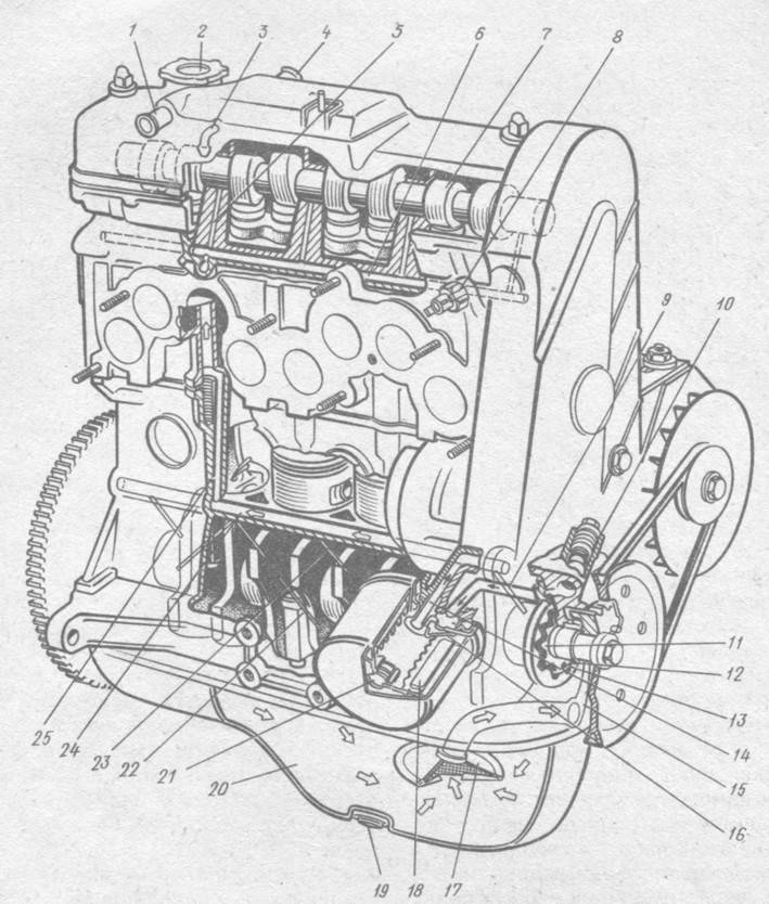 Ваз 2110 16 клапанов схема двигателя