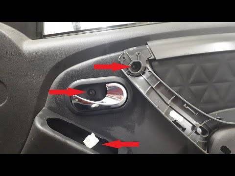 Как снять обшивку передней двери на рено дастер видео