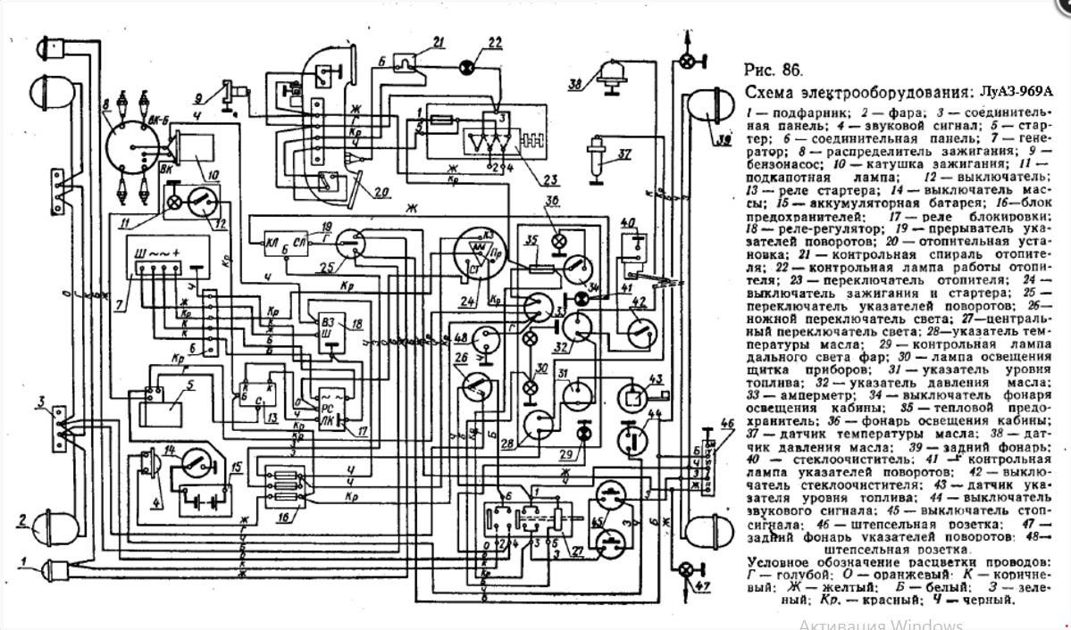 Электрические схемы американских авто