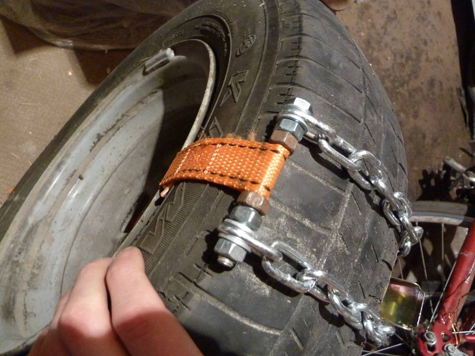 Как сделать цепи на колеса своими руками