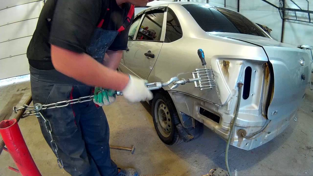 Кузовной ремонт автомобиля своими руками в гараже.
