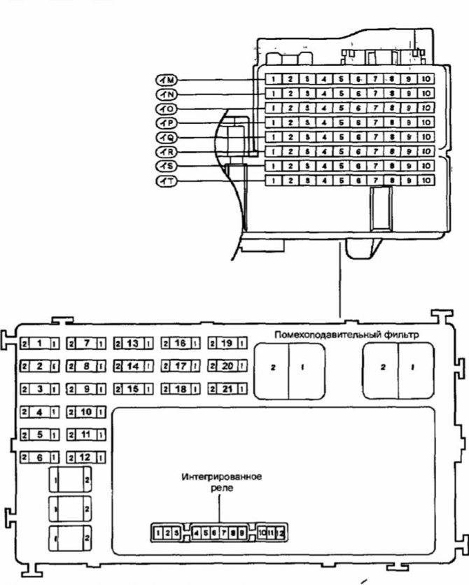 Схема предохранителей тойота королла 120 правый руль